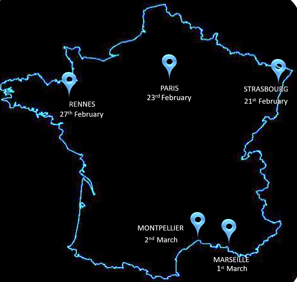 Tournée de conférences du 21/02 au 2/03/23